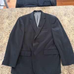 jf j.ferrar Men's Black Single-Breasted Blazer